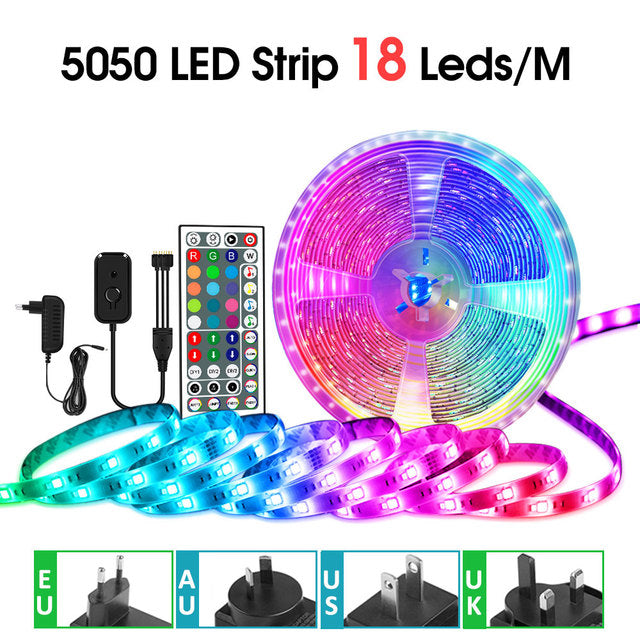 LED Strip Lights,Music Sync Color Changing LED Light Strip,with IR Remote Control