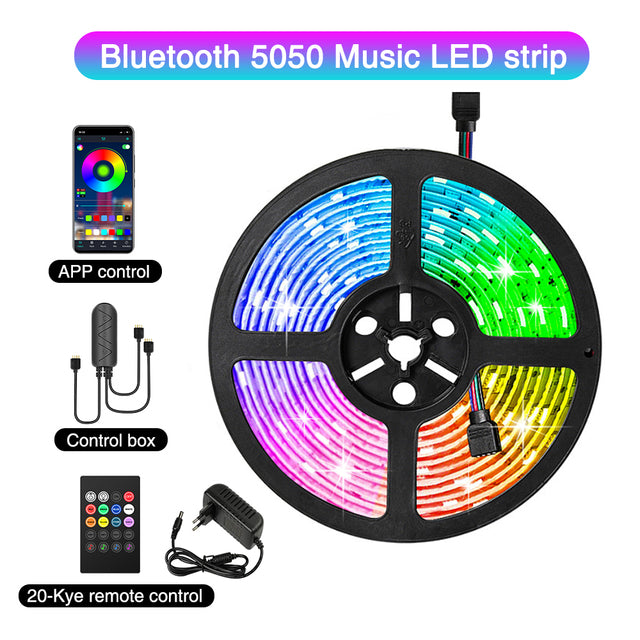 LED Strip Lights,Music Sync Color Changing LED Light Strip,with IR Remote Control