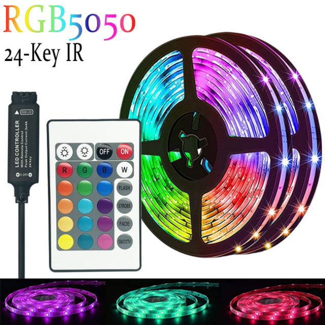 LED Strip Bluetooth App Control Chasing Effect Lights Flexible Tape Diode Ribbon TV