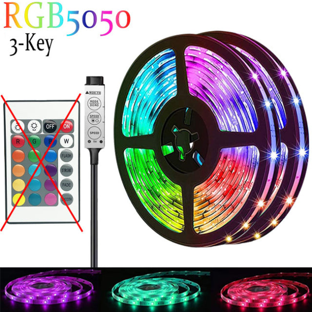 LED Strip Bluetooth App Control Chasing Effect Lights Flexible Tape Diode Ribbon TV