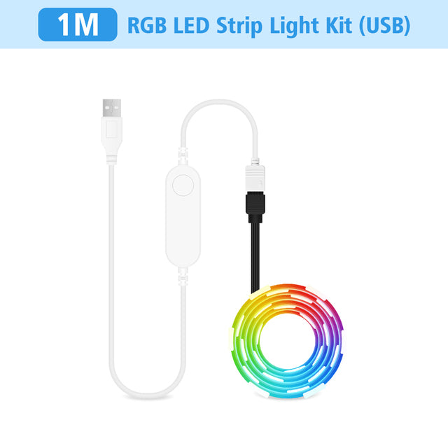WiFi USB RGB TV LED Strip Light Tuya Smart Life Flexible Light