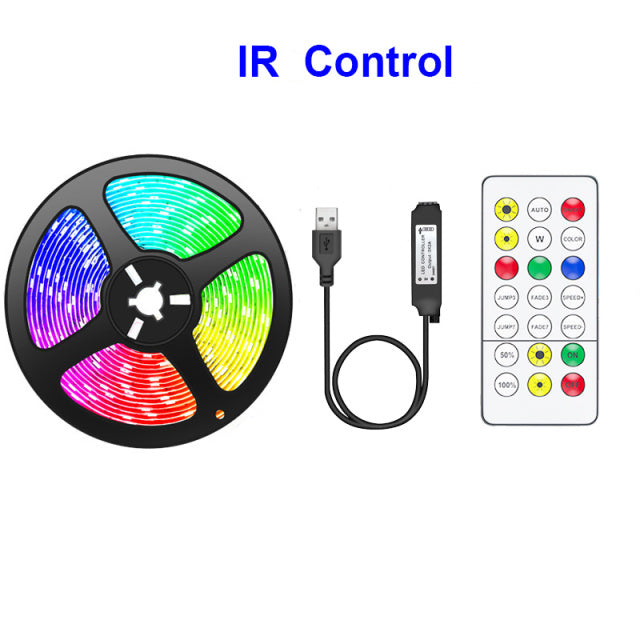 WIFI USB RGB LED Strip Lights Bluetooth Sync Music Tape Diode Luses LED Ribbon Neon Night