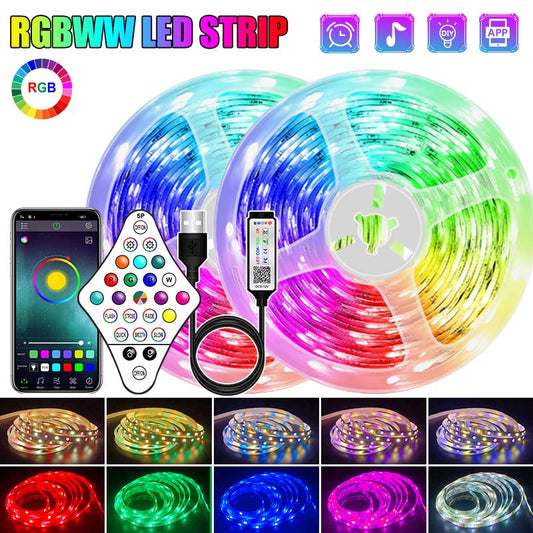 WIFI USB RGB LED Strip Lights Bluetooth Sync Music Tape Diode Luses LED Ribbon Neon Night