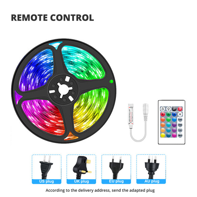 Bluetooth LED Light Strip with Remote Control APP TV Backlight Bedroom