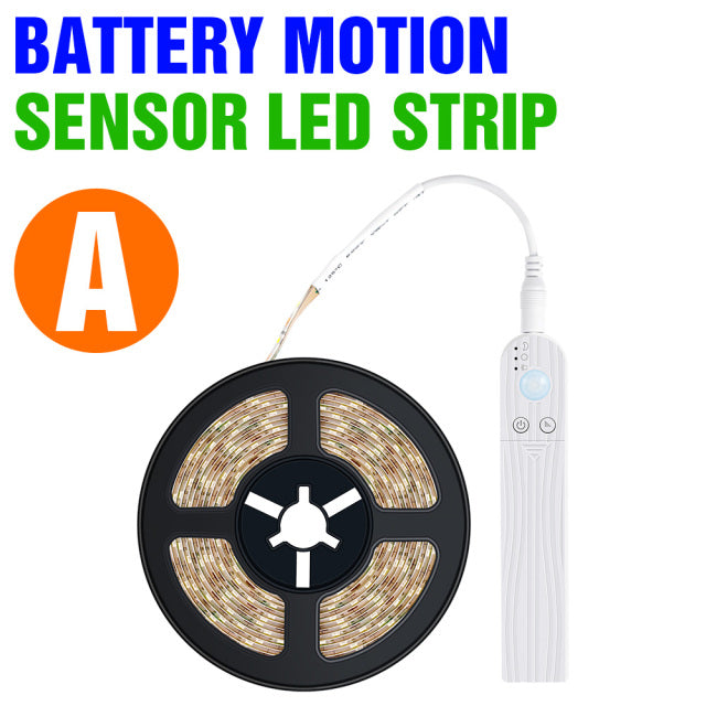 LED Strip With Motion Sensor Kitchen Cabinet Lamp Tape Led Lights