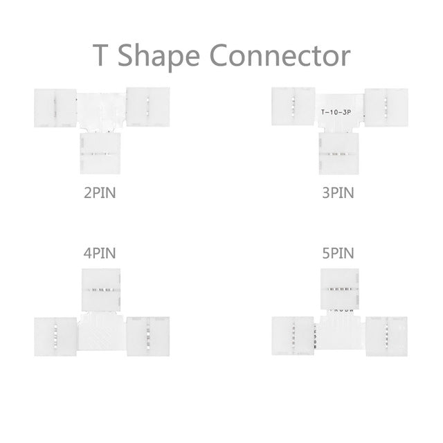 Solderless LED Connector T/L/X Shape Corner Connector