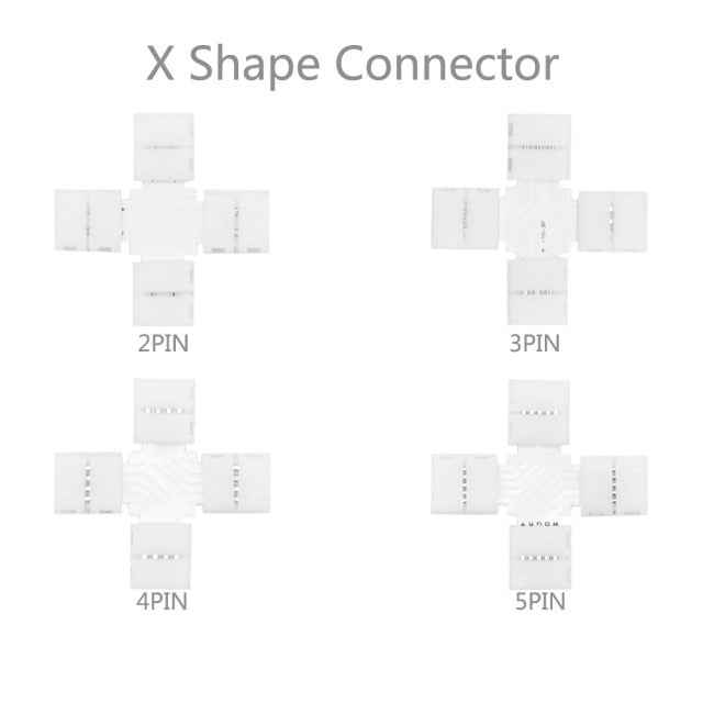 Solderless LED Connector T/L/X Shape Corner Connector