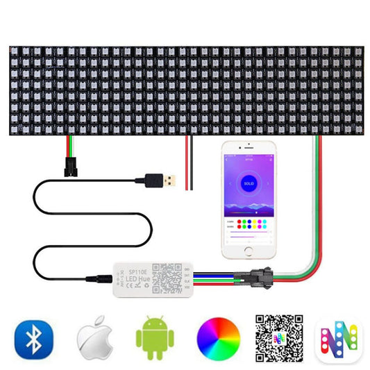 LED Panel Screen Pixels Module Light Bluetooth Controller Individually Addressable