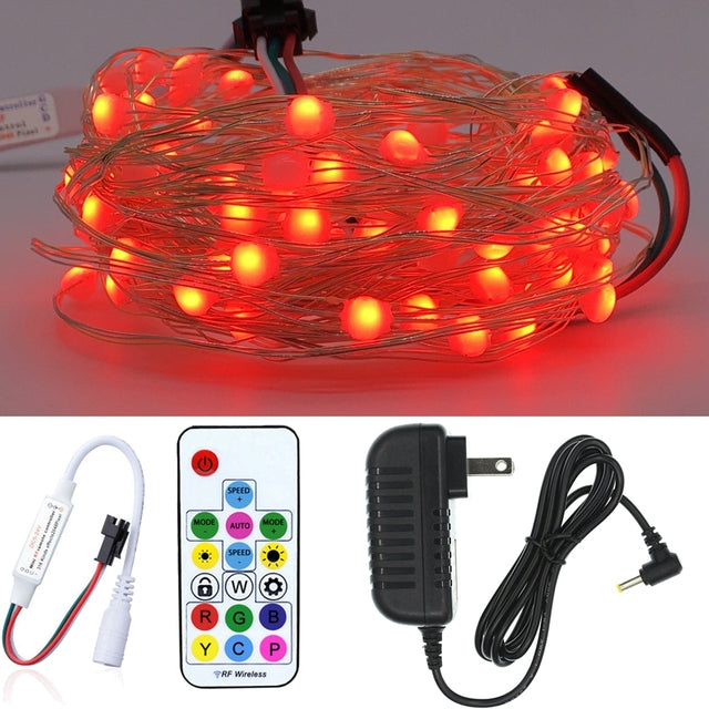 LED String Christmas Lights for Bedroom Led Light Bluetooth Full Color Addressable Individually