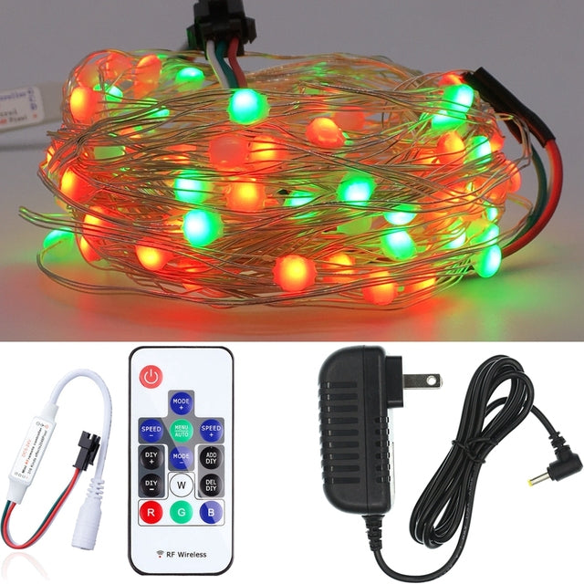 LED String Christmas Lights for Bedroom Led Light Bluetooth Full Color Addressable Individually