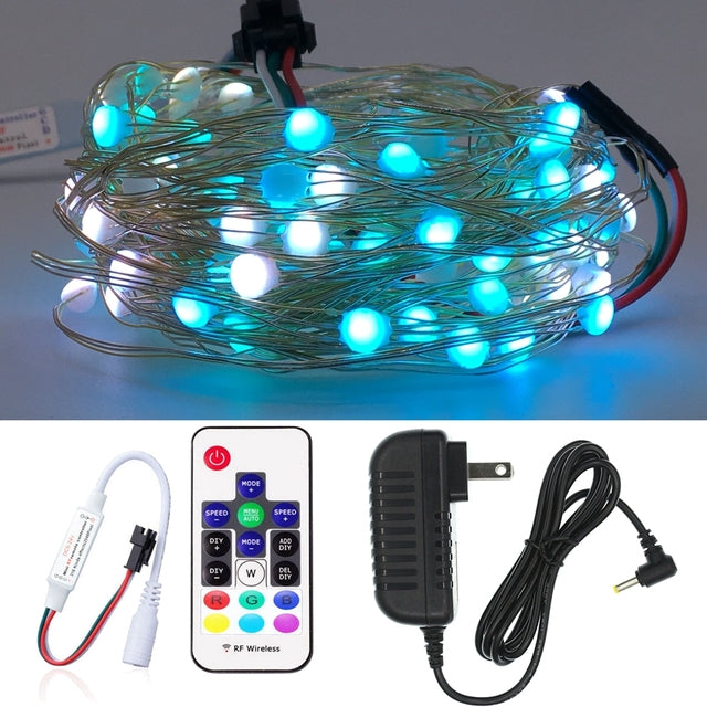 LED String Christmas Lights for Bedroom Led Light Bluetooth Full Color Addressable Individually