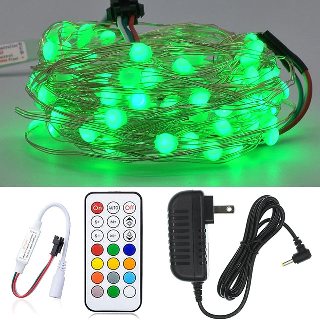 LED String Christmas Lights for Bedroom Led Light Bluetooth Full Color Addressable Individually