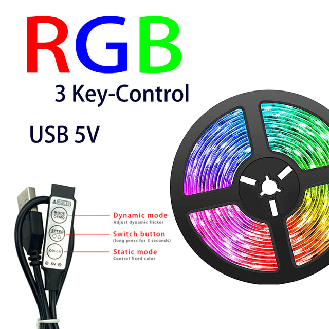 LED Strip RGB USB Bluetooth IR Control Lighing Flexible