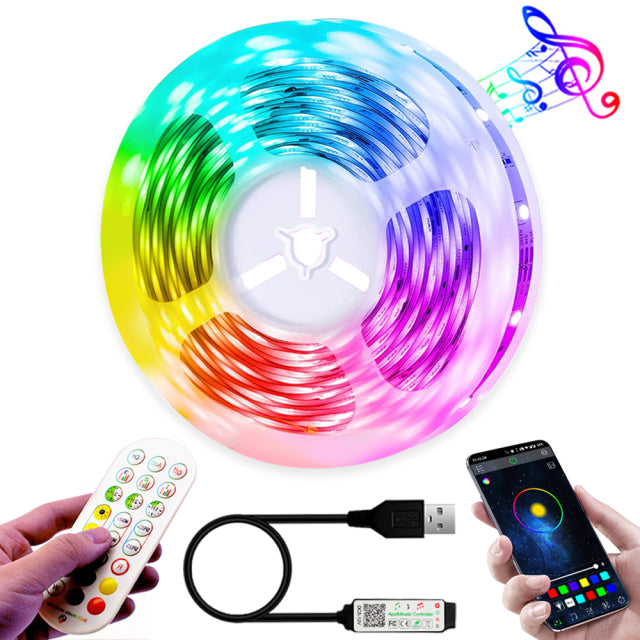 LED Strip Lights RGB USB Bluetooth Flexible Lamp Tape Ribbon