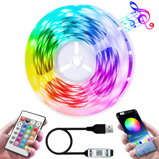 LED Strip Lights RGB USB Bluetooth Flexible Lamp Tape Ribbon