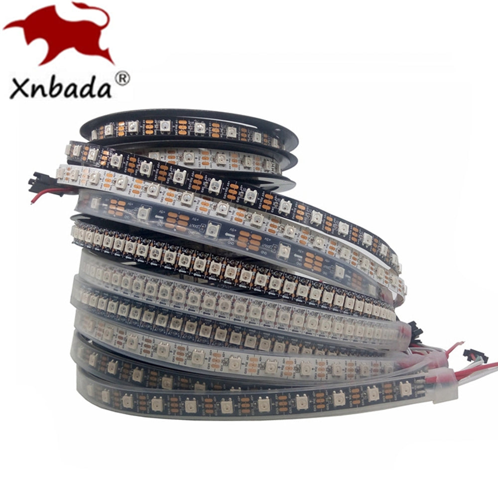 5050 RGB Led Strip Smart Pixels Led Light Black White PCB Waterproof